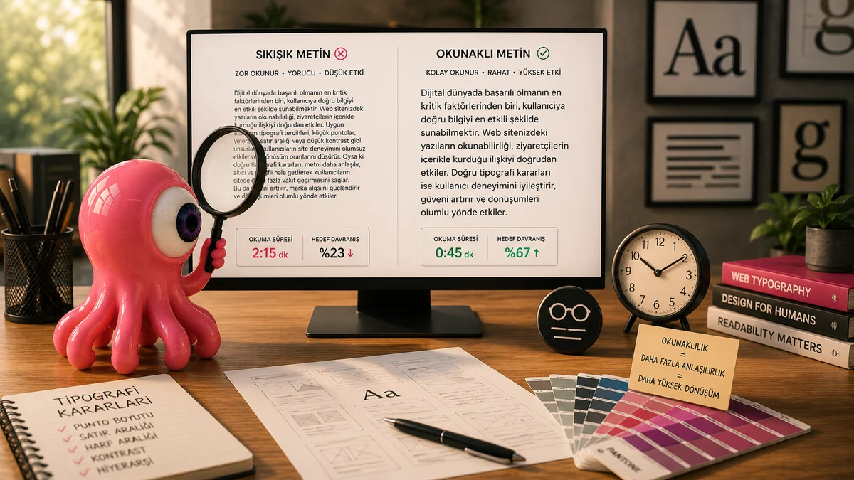 Web Sitesinde Okunabilirlik: Tipografi Kararları Dönüşümü Nasıl Etkiler?